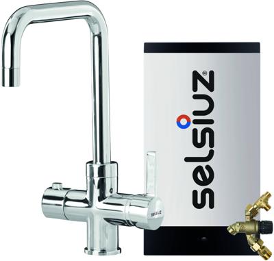 Kokendwaterkraan Selsiuz Haaks Chroom Inclusief Combi Extra Boiler