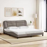 Bedframe zonder matras stof taupe 180x200 cm - thumbnail