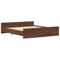 Bedframe hoofd- en voeteneinde bruin eikenkleur 160x200 cm - thumbnail