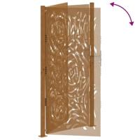 Poort met vlamontwerp 105x205 cm weervast staal - thumbnail