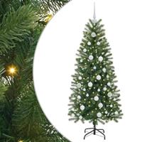 Kunstkerstboom met 150 LED met standaard Groen 150 cm PE en PVC - thumbnail
