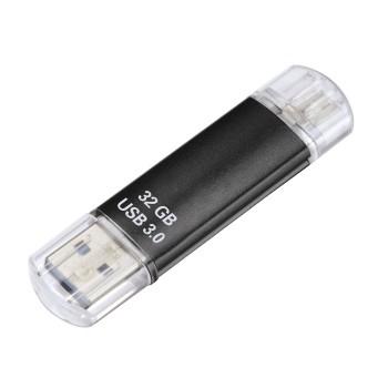 Hama FlashPen Laeta Twin USB-stick smartphone/tablet Zwart 32 GB USB-A 3.2 Gen 1, Micro-USB 2.0 Hama FlashPen Laeta Twin USB-stick smartphone/tablet Zwart 32 GB USB-A 3.2 Gen 1, Micro-USB 2.0