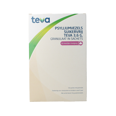 Teva Psylliumvezels granulen suikervrij 60 Sachets