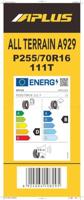 Aplus A929 a/t owl 255/70 R16 111T AP2557016TTA929AT - thumbnail