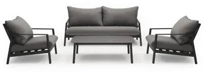 Trestino stoel-bank loungeset monti 2-zits charcoal