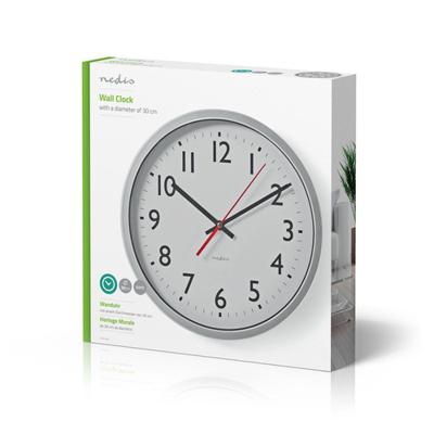 Nedis clwa110wt wandklok 30 cm wit