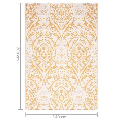 VidaXL Buitenkleed arakil 140x200 cm polypropeen geel