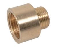 Kirchhoff Messing reduceerkraanverlenging, blank, 1/2"IT x 3/4"ET - 989311555 - thumbnail