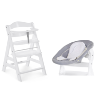 HAUCK schaalbare houten kinderstoel Alpha + / wit - thumbnail