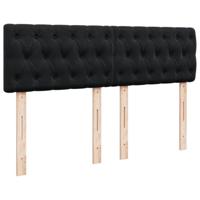Boxspring met matras fluweel zwart 140x200 cm - thumbnail