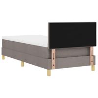 Boxspringbed met matras stof taupe 90x200 cm - thumbnail