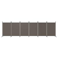 Kamerscherm met 6 panelen 520x180 cm stof antracietkleurig - thumbnail