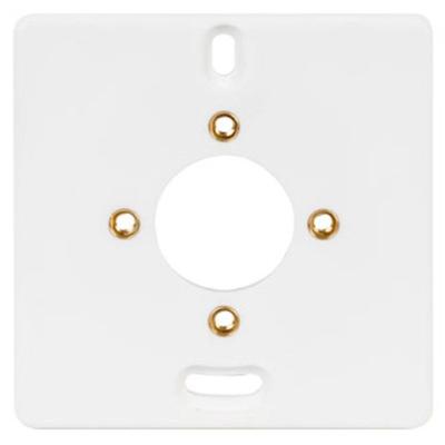 Montageplaat enkel met messing busjes 81x81mm creme AT1391 voor stopcontact of schakelaar