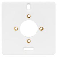 Montageplaat enkel met messing busjes 81x81mm creme AT1391 voor stopcontact of schakelaar - thumbnail