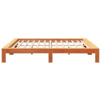 Bedframe zonder matras massief grenenhout wasbruin 200x200 cm - thumbnail
