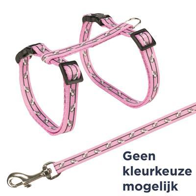 TRIXIE KATTENTUIG MET RIEM KATTENMOTIEF ASSORTI 27-45X1 CM 120 CM 4 ST