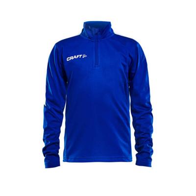 Craft 1905639 Progress Halfzip Tee LS JR - Club Cobolt/White - 134/140