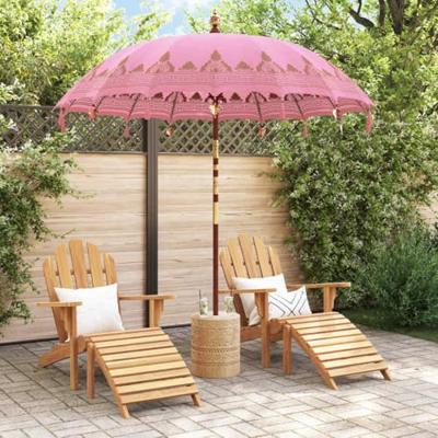 Parasol Anders Roze x 260 cm Katoen en massief hout