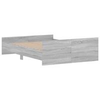 Bedframe met hoofd- en voeteneinde grijs sonoma 135x190 cm - thumbnail