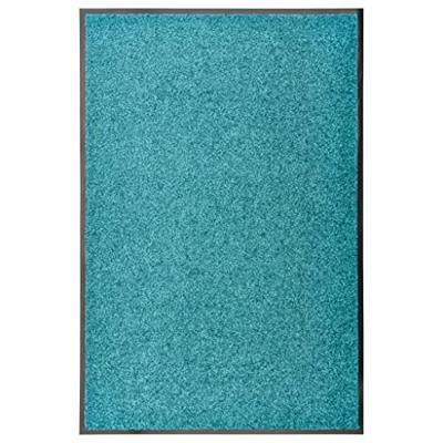 VidaXL Deurmat wasbaar 60x90 cm cyaan