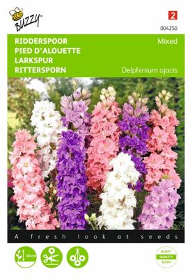 Zaden Delphinium Ridderspoor gemengd Buzzy - Buzzy Zaden Delphinium Ridderspoor gemengd Buzzy - Buzzy