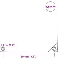 VidaXL Dekzeil 650 g/m² 1,5x6 m wit - thumbnail