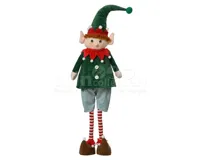 Kerstpop Elf Staand Groen 60cm - thumbnail