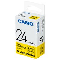 Casio XR-24YW1 Labeltape Kunststof Tapekleur: Geel Tekstkleur: Zwart 24 mm 8 m - thumbnail