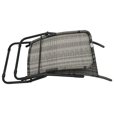 VidaXL Ligbed inklapbaar poly rattan grijs