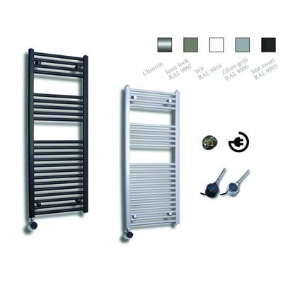 Elektrische Design Radiator Sanicare Plug & Play 111,8x45 cm Wit 596 Watt Met Zwarte Thermostaat Links Sanicare Elektrische Design Radiator Sanicare Plug & Play 111,8x45 cm Wit 596 Watt Met Zwarte Thermostaat Links Sanicare