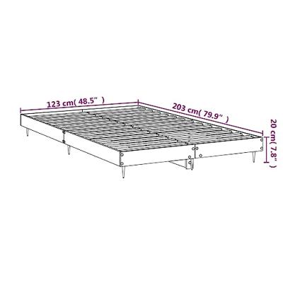 Bedframe zonder matras hout gerookt eikenkleurig 120x200 cm