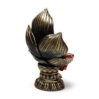 Rood & Goud Thaise Boeddha Zittende Lotus - thumbnail