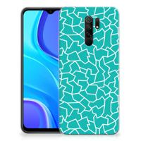 Xiaomi Redmi 9 | Hoesje maken | Cracks Blue - thumbnail