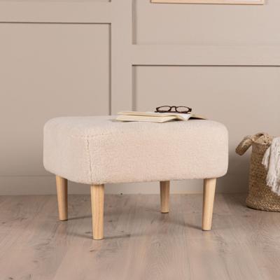 Nohr Poef 'Sapna' Teddy, kleur Beige Nohr Poef 'Sapna' Teddy, kleur Beige