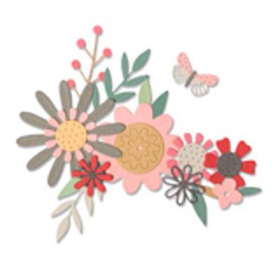 Sizzix • thinlits snijmal vette bloemen