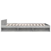 Bedframe met lades bewerkt hout betongrijs 140x200 cm - thumbnail