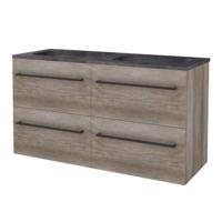 Badmeubelset BWS Salt 120x46cm Met Grepen 4 Lades Met Wastafel Hardsteen Scotch Oak - thumbnail
