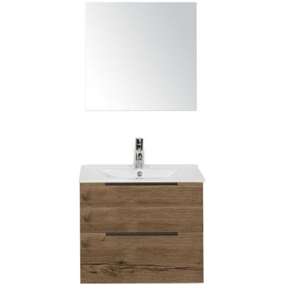 Seville Badmeubelset 60 cm - Tabacco Edge Greep - Wastafel Enjoy met Spiegel