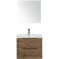 Seville Badmeubelset 60 cm - Tabacco Edge Greep - Wastafel Enjoy met Spiegel - thumbnail