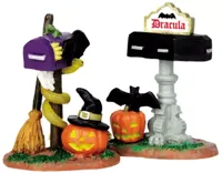 Lemax monster mailboxes s/2 accessoire Spooky Town 2014 - thumbnail