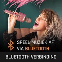 Lenco BMC-090PI Bluetooth luidspreker AUX, Incl. houder Pink - thumbnail