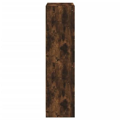 Hoge kast met deuren 68x37x142 cm bewerkt hout gerookt eiken