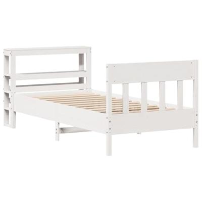 Bedframe zonder matras massief grenenhout wit 90x200 cm