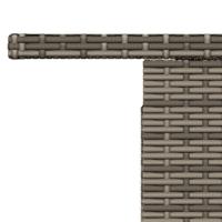 Tuintafel met glazen blad 100x55x73 cm poly rattan grijs - thumbnail