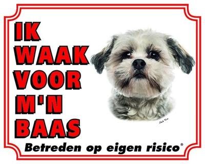 Shih Tzu Waakbord - Ik waak voor mijn baas Shih Tzu Waakbord - Ik waak voor mijn baas