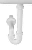 Sifonset voor uitstortgootsteen wit - thumbnail