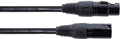 Cordial EM 1 FM XLR Verbindingskabel [1x XLR-bus 3-polig - 1x XLR-stekker 3-polig] Zwart