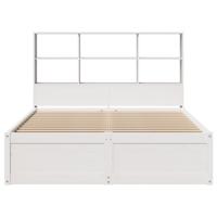 Bedframe zonder matras massief grenenhout wit 140x190 cm - thumbnail