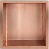 Saqu Shine inbouwnis 30x30x7 cm geborsteld brons koper pvd-coating - thumbnail