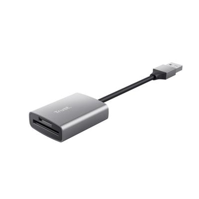 Trust Dalyx Fast Aluminium USB Cardreader Desktop accessoire Grijs